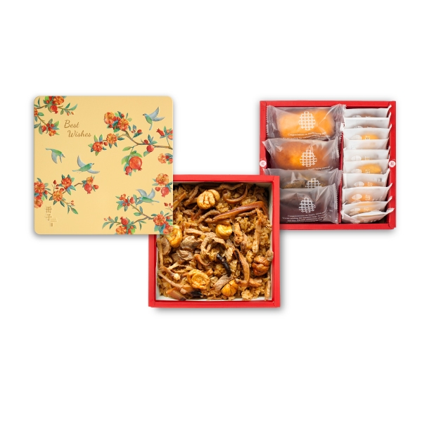 彩鳥飛悅-雙層-油飯糕點餅乾禮盒