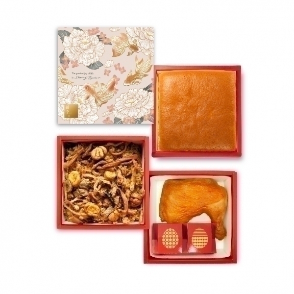 金玉滿堂-三層-蜂蜜蛋糕-彌月禮盒