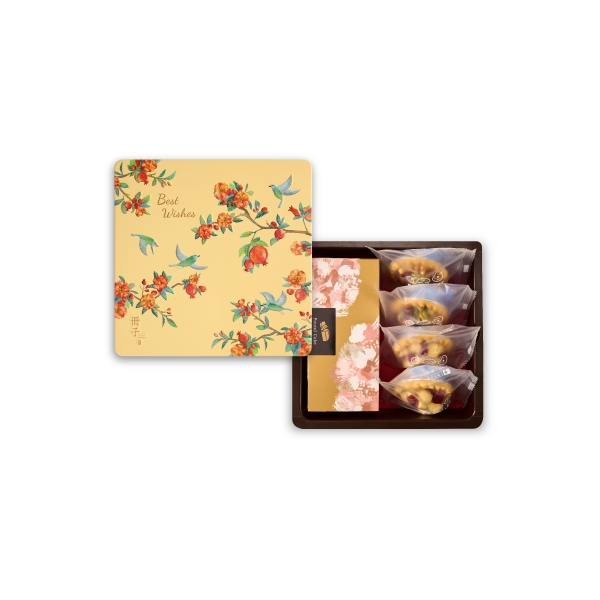 彩鳥飛悅-單層-堅果塔磅蛋糕禮盒