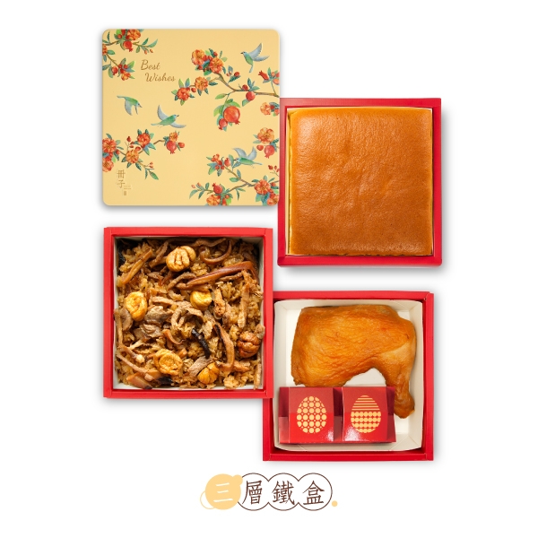 彩鳥飛悅-三層-蜂蜜蛋糕-彌月禮盒