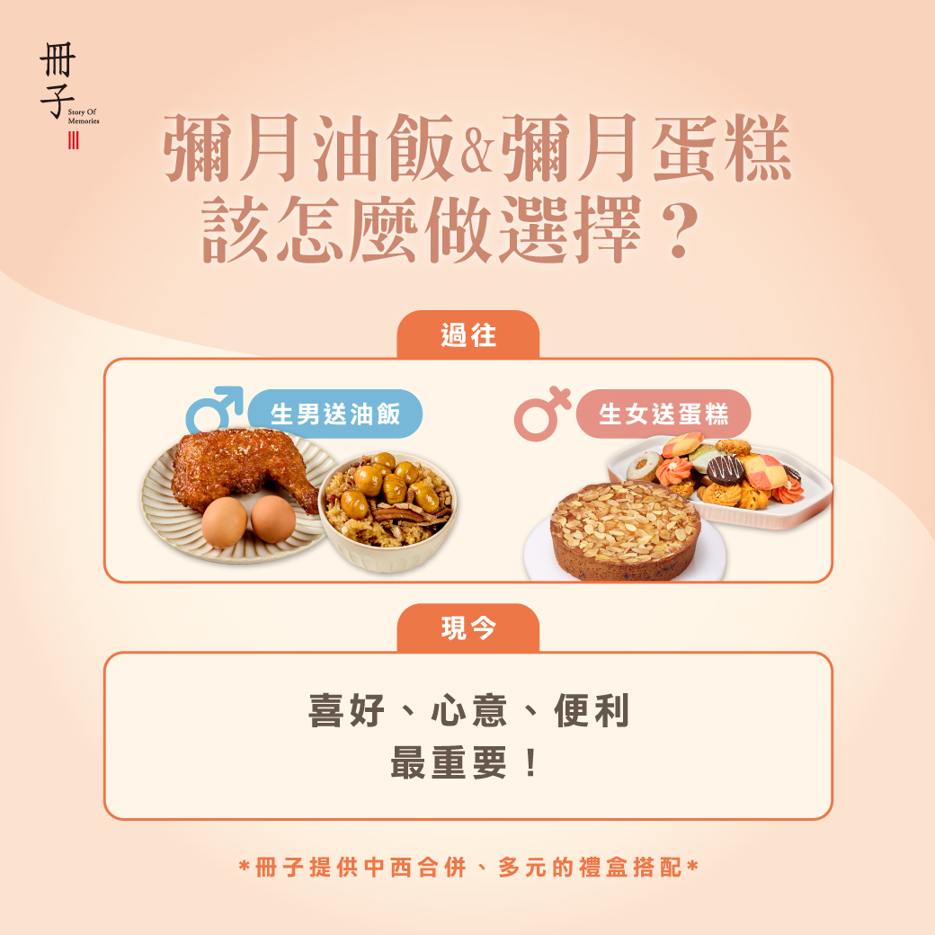 彌月油飯和蛋糕怎麼選
