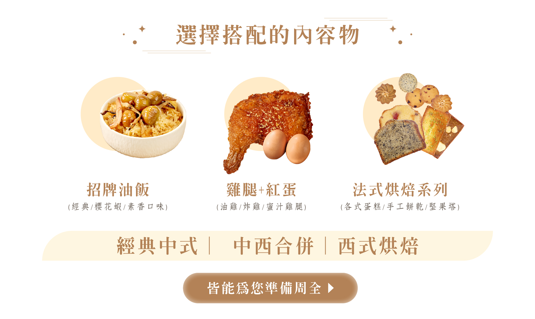 選擇搭配的內容物
