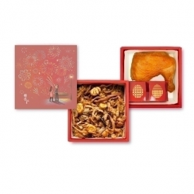 璀璨繽紛-雙層-油飯蜂蜜蛋糕-彌月禮盒