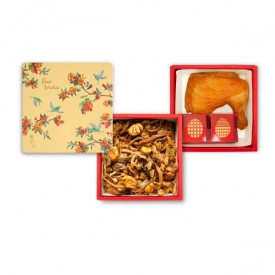 彩鳥飛悅-雙層-油飯堅果塔磅蛋糕禮盒