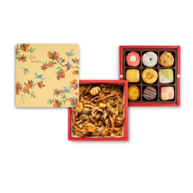彩鳥飛悅-雙層-油飯堅果塔磅蛋糕禮盒