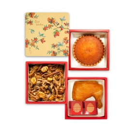 彩鳥飛悅-三層-堅果塔磅蛋糕禮盒