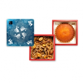 喜鸛佳音-雙層-油飯糕點餅乾-彌月禮盒