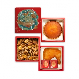 祥龍聚寶-三層-蜂蜜蛋糕-彌月禮盒