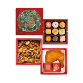 祥龍聚寶-三層-堅果塔磅蛋糕-彌月禮盒
