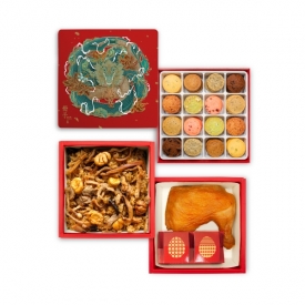 祥龍聚寶-三層-堅果塔磅蛋糕-彌月禮盒