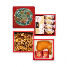 祥龍聚寶-三層-蜂蜜蛋糕-彌月禮盒