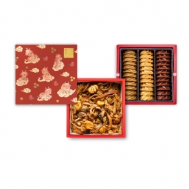 龍喜寶貝-雙層-油飯堅果塔磅蛋糕-彌月禮盒