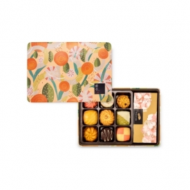 藝花-單層-三色曲奇磅蛋糕-彌月禮盒
