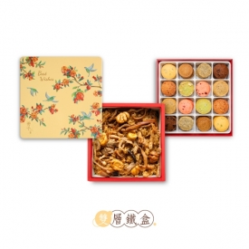 彩鳥飛悅-雙層-油飯蜂蜜蛋糕禮盒